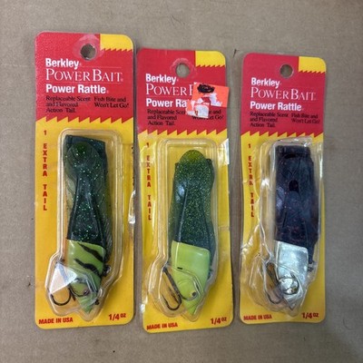 Vintage Berkley Power Bait Rattle 1/4 Oz Lot Of 3