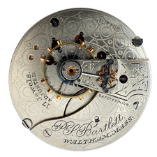 Antique 18s 1906 Waltham 17 Jewel Hunter Pocket Watch Movement P.S. Bartlett