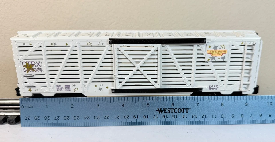Used K-Line O Gauge (#K-6435301) Circus Stock Car  - No Box  **FREE SHIPPING** - Image 2 of 4