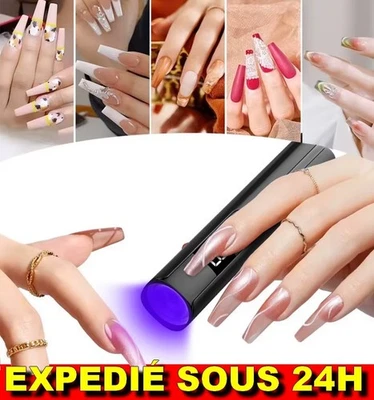 Lampe UV LED Sèche Ongles Gel Professionnel Portable Rechargeable Mini Rapide - Photo 1/4