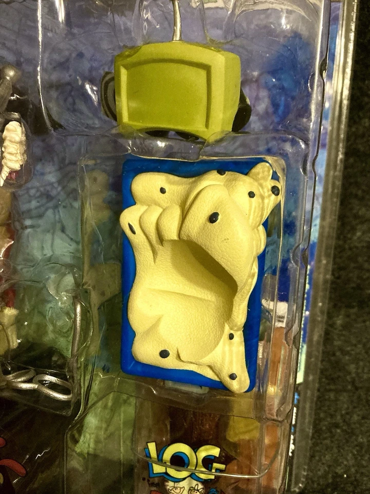 VINTAGE 2004 Ren and Stimpy Series 1  STIMPY Figure with LOG Palisades Toys MIP - Image 4 of 4