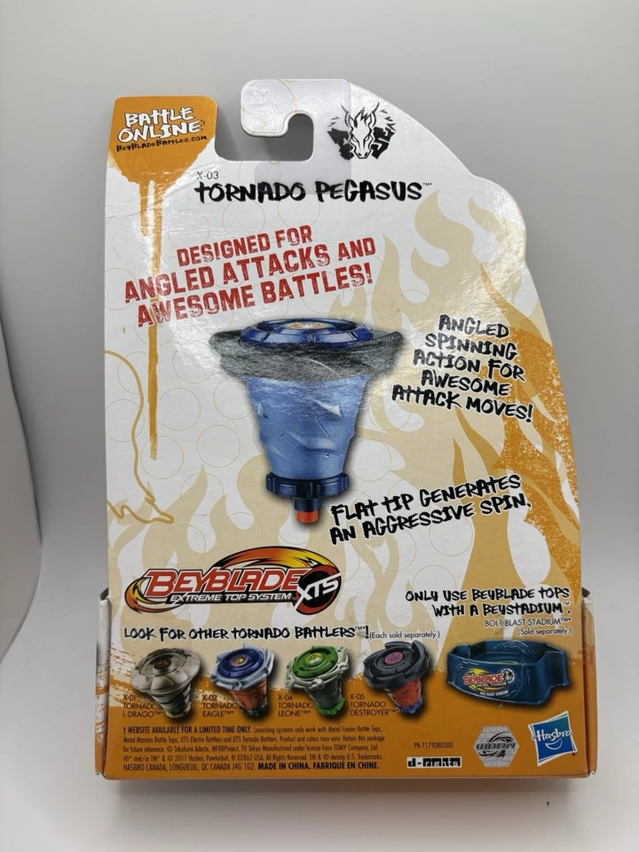 Beyblade XTS Tornado Battlers 2011 sin usar, en caja, Tornado Pegasus X-03 Hasbro ¡Nuevo sellado! Foto 4 de 4
