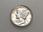 1920-P 10C MERCURY SILVER DIME BU FSB