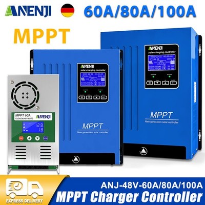 100A 80A MPPT Solarladeregler Solar Charge Controller PV Laderegler 12V 24V 48V