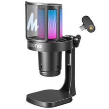 MAONO DGM20W Wireless Microphone for PC, Condenser USB Mic Gaming Black