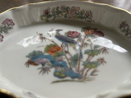 Wedgwood Bone China England Kutani Kranich 4,5" ovale Pin Schmuckschale - Bild 3 von 6