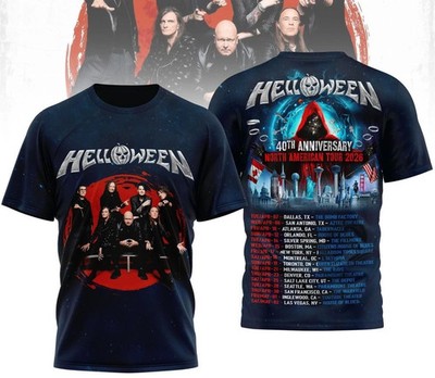 Helloween 40th Anniversary North American Tour 2026 AOP 3D T-Shirt M765