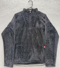 The North Face Women s XL Black Fleece Pullover Jacket Soft Plush 1/4 Zip Warm