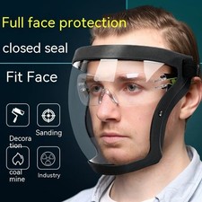 Full Face Super Protective Mask Anti-fog Shield Safety Transparent Head Cover