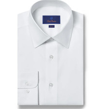 David Donahue Slim Fit White Dress Button Shirt 15 32 / 33 NWOT