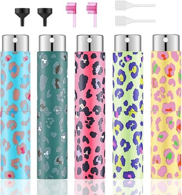 5Pcs 8ml Refillable Perfume Atomizer Bottle Set, Leak-Proof Portable Mini Perfum