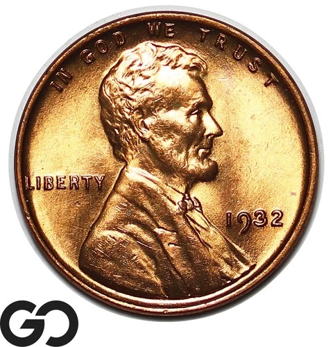 1932 Lincoln Cent Wheat Penny, Brilliant Red, Solid Gem BU++ RD