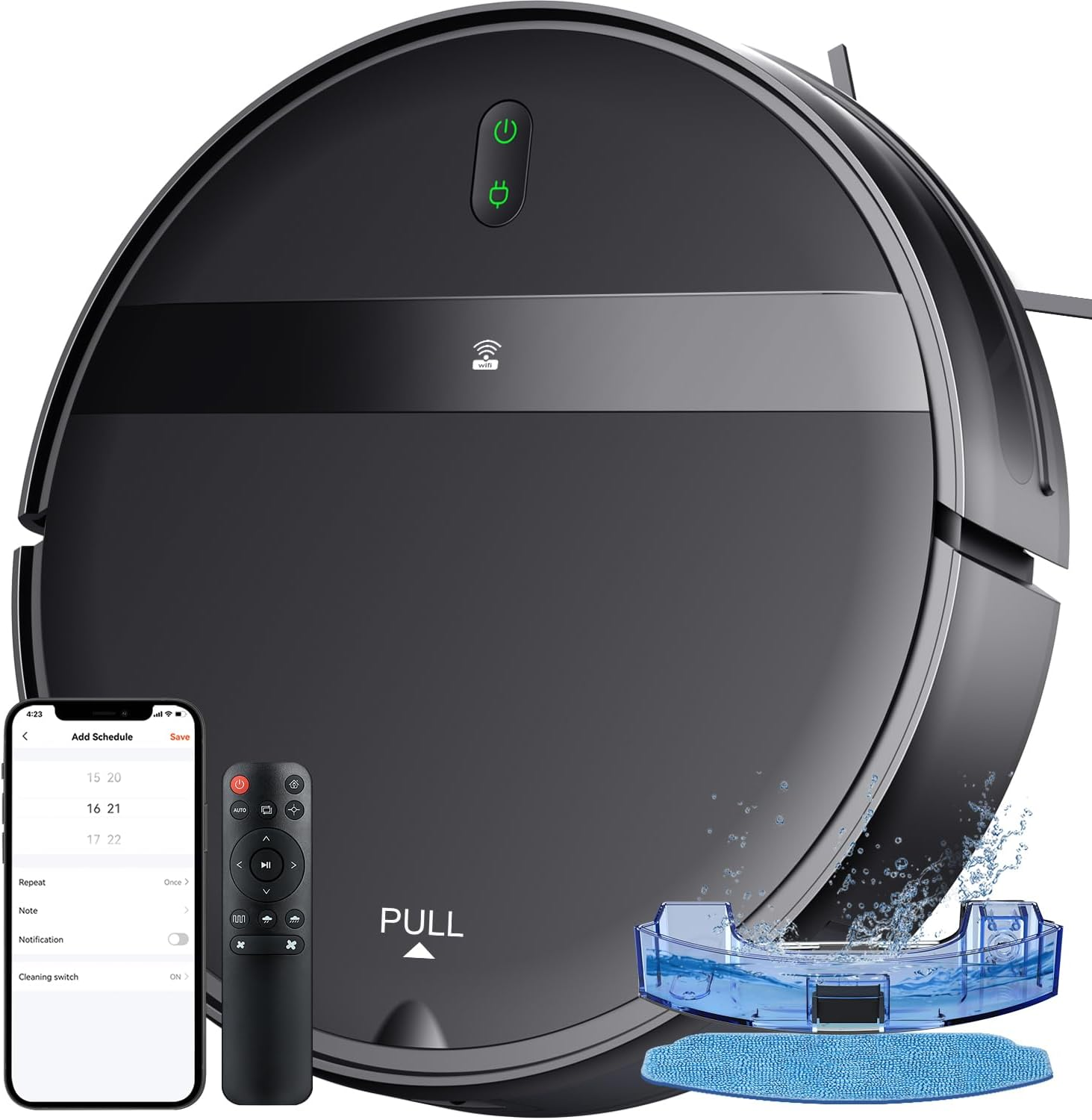 Robot Vacuum and Mop Combo for Pet Hair, Powerful Suction & Tangle-Free, Smart 3-image