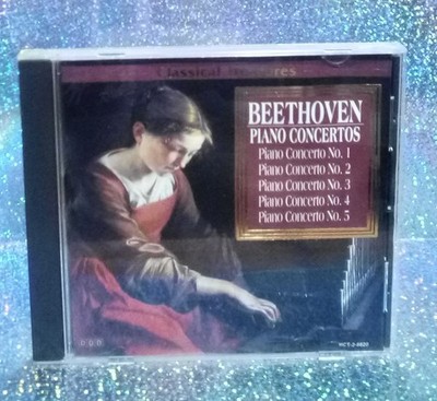 (2-1487) CLASSICAL TREASURES: ''BEETHOVEN PIANO CONCERTOS Nos. 1,2,3,4, & 5'' CD