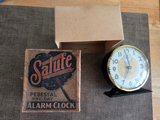 Antique Salute Alarm Clock with Original Box Never Used!