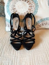 Miu Miu by Prada Black Velvet High Heel Luxury Platform Shoes Size 36.5 Size 7