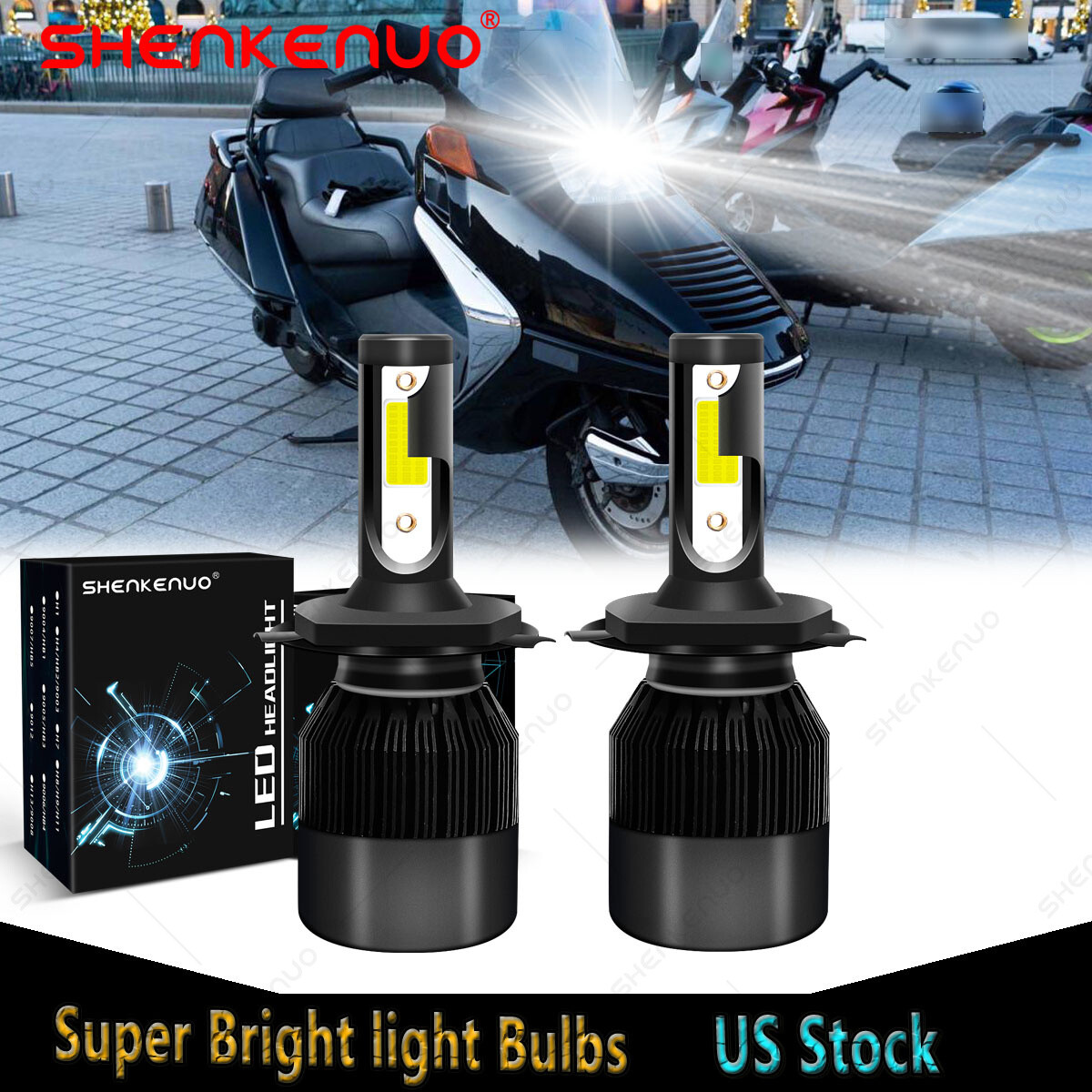2 6000K Bright LED HEADLIGHT Bulb for Honda 12v p# 34901-MS2