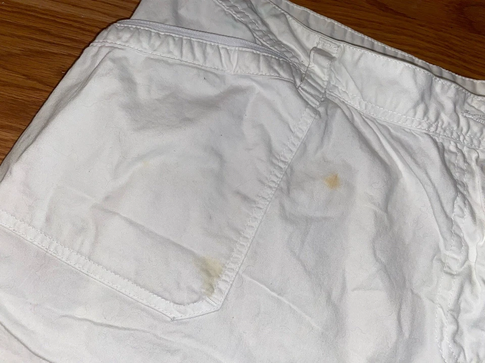 Basic Editions 24W All White Light Linen Feel Shorts SEE PICS For Marks - Image 2 of 4