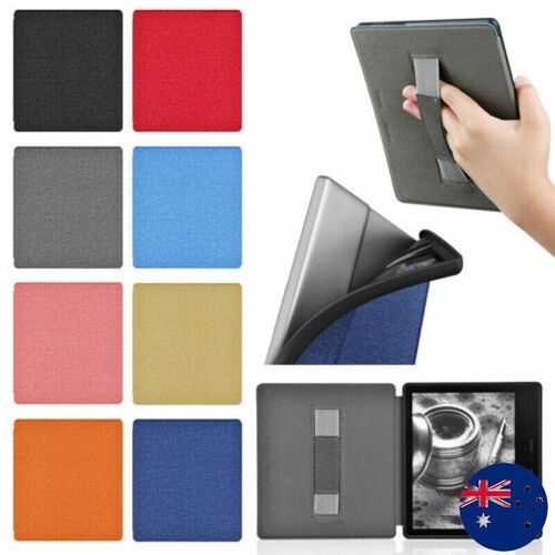 For Amazon Kindle Oasis 2/3 10th Leather Smart Case Magnetic Cover W/ Hand Strap - Picture 13 of 24