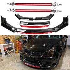 For Cadillac CTS Front Bumper Lip Body Kit Splitter Spoiler Glossy Black Red