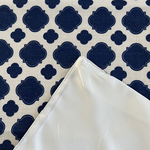 Navy Nautical Cotton Linen Table Runner Printed Geometric Tabletop Home Decor - Picture 10 of 16