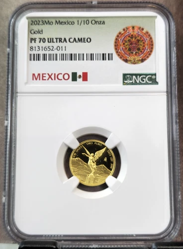 2023 MEXICO GOLD 1/10 ONZA LIBERTAD NGC PF 70 ULTRA CAMEO GEM PROOF 1/10 OZ