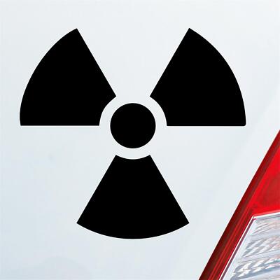 Auto Aufkleber Atom Radioaktivität Atomkraft Nuklear 10x10 cm Sticker Heckscheib
