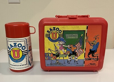 Vintage 1990 Aladdin Zazoo U Lunchbox With Thermos