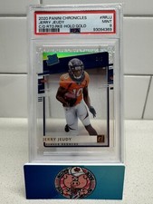 2020 PANINI CHRONICLES JERRY JEUDY CLEARLY DONRUSS RATED ROOKIE #’d /5 PSA 10