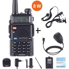 Baofeng UV-5R 8W Two Way Radio Walkie Talkie CB Ham Portable Radio 8Watt Hunting