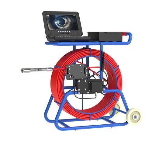 Cámara de inspección de tuberías de alcantarillado de 9 mm pantalla de 10"" + autonivelante 512 HZ con freno 100M - Imagen 15 de 20