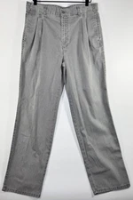 Vintage Levi's Officer Corps Pleated Jeans W34 Gray Straight Leg 80s 90s