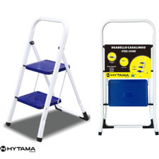 Scala Scaletta SGABELLO CASALINGO "STEEL HOME" 2 GRADINI  Pieghevole