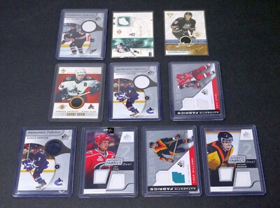 Lot of 10 NHL Jersey Cards - Eric Staal / Shane Doan / Brodeur / Peter Bondra