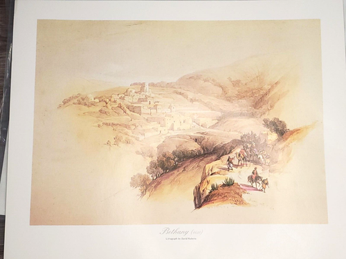 VTG Original David Roberts Bethany (1839) Lithograph Holyviews Ltd # 73 - 第 1/4 張圖片