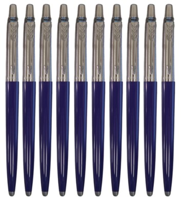 Lot 10 Parker Jotter Original Purple Ballpoint Pen Blue Ink Made in France New