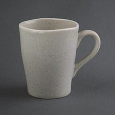 Olympia Chia Mugs in Sand - Porcelain - 340ml / 12 oz - Pack of 6