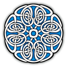 Celtic Dark Blue Ornament Car Bumper Sticker Decal