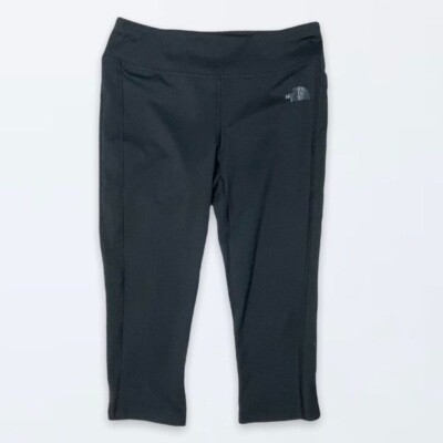 THE NORTH FACE Small Cropped Workout Black Leggings Running Yoga Pilates