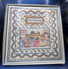 Vtg CR Gibson Lucy Rigg 10 pg Our Family Bears Photo Album Scrap Book w Box New