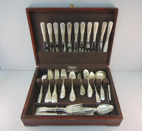 Vintage International Sterling Silver Monogram Flatware 84pcs