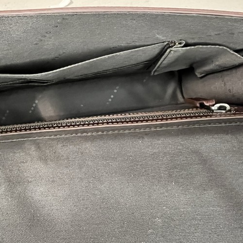Hugo Boss Bingorten Dark Red Burgundy Leather Briefcase Excellent Condition - Picture 15 of 19