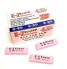 Lot of 108 Pieces - E-Z Erase Pink G-90 Erasers for Art, School, and Office Use