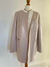 Madison Women’s Coat Jacket, Pale Pink. Faux Snakeskin Size L Uk 14, Lightweight