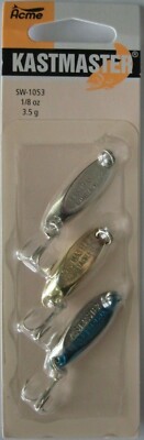 Acme Tackle KASTMASTER Fishing Lures - Plain 3/Pack - 1/8 Ounce  