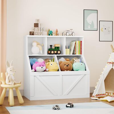 Kids Toy Storage Organizer, Kids Bookshelf, Storage Organizer for Boys and Girls