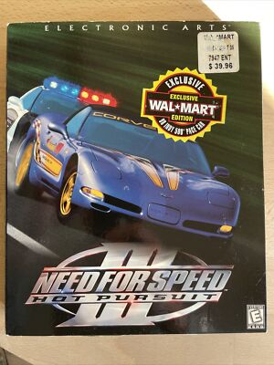 Need For Speed III - Hot Pursuit (PC, 1998), big box, ultrarare Walmart Edition