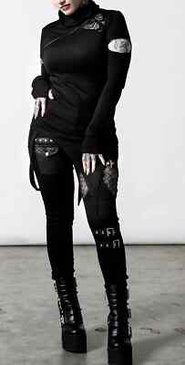 DOLLSKILL セットアップ　スカートkillstar qooza トップス Killstar Arch Angelz Masked Top Black Cut-Out Gothic