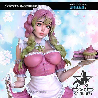 OXO 3D schöne 1:12 Resin Figur über 15cm groß Mitsuri Kanroji Maid