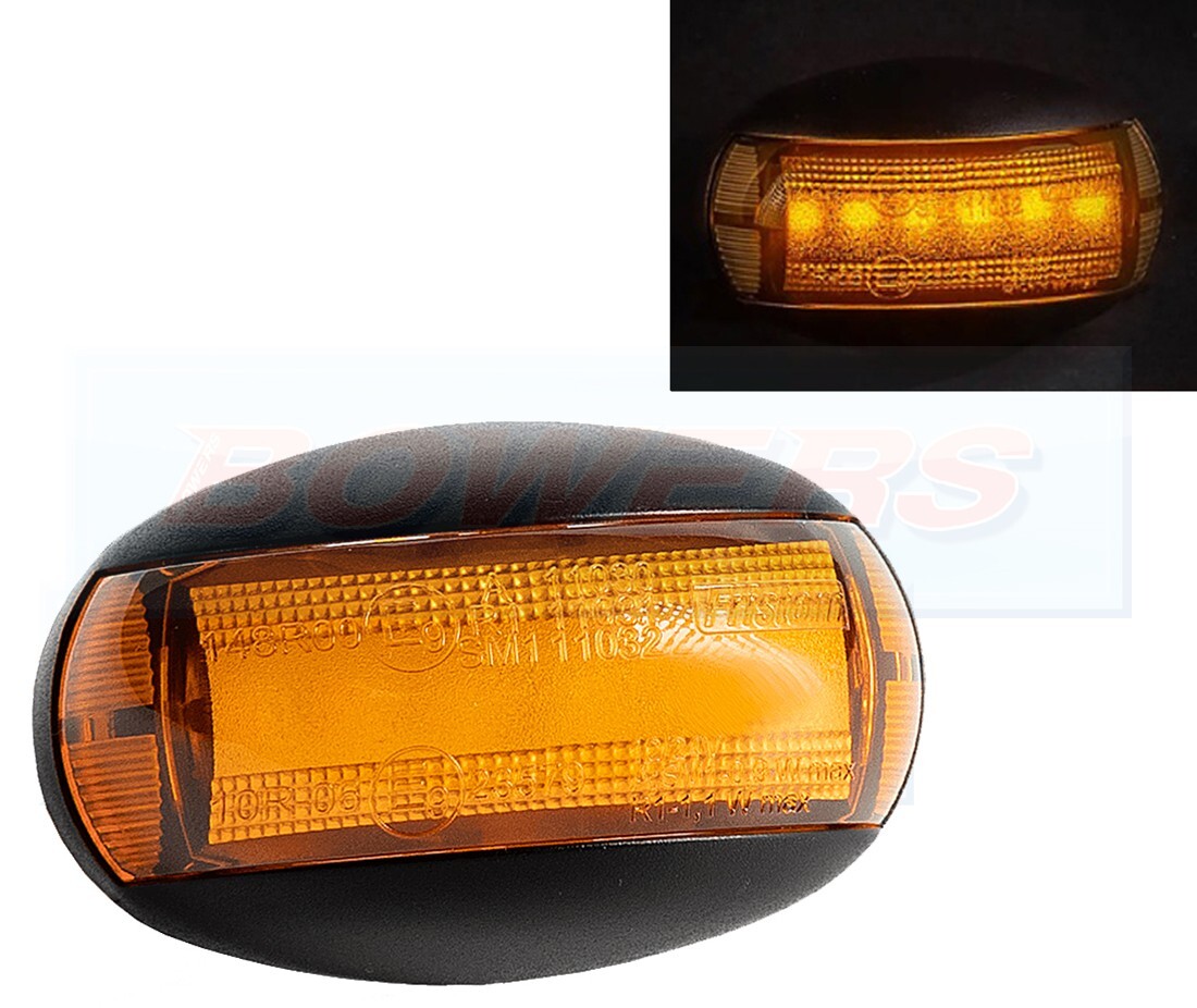 12v/24v Oval Amber LED Rear Marker Light Lamp Light Truck Van Car Grille
